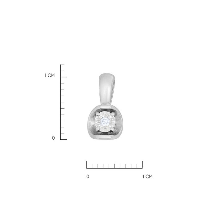 Подвеска из золота 585 пробы c бриллиантом, Л 4508 1805 за 9600