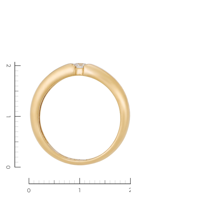 Кольцо из желтого золота 750 пробы c 1 бриллиантом, Л 0910 6290 за 43330