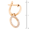 Серьги из красного золота 585 пробы c фианитами