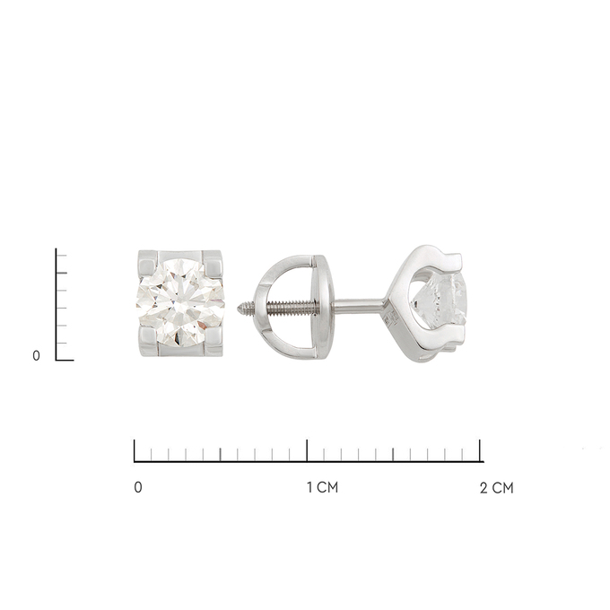 Серьги из золота 585 пробы c бриллиантами, Ц О007 1688 за 618000