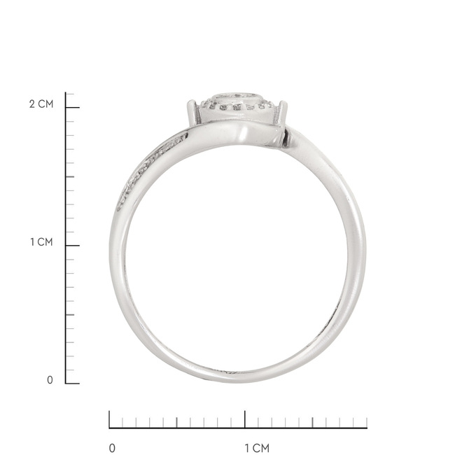 Кольцо из золота 585 пробы c бриллиантами