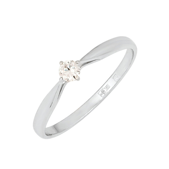 Кольцо из золота 585 пробы c бриллиантом