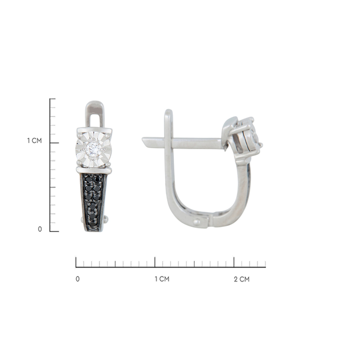 Серьги из золота 585 пробы c бриллиантами, Л 0616 5305 за 21200