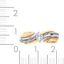 Кольцо из комбинированного золота 585 пробы c 1 бриллиантом 091712 фото 4