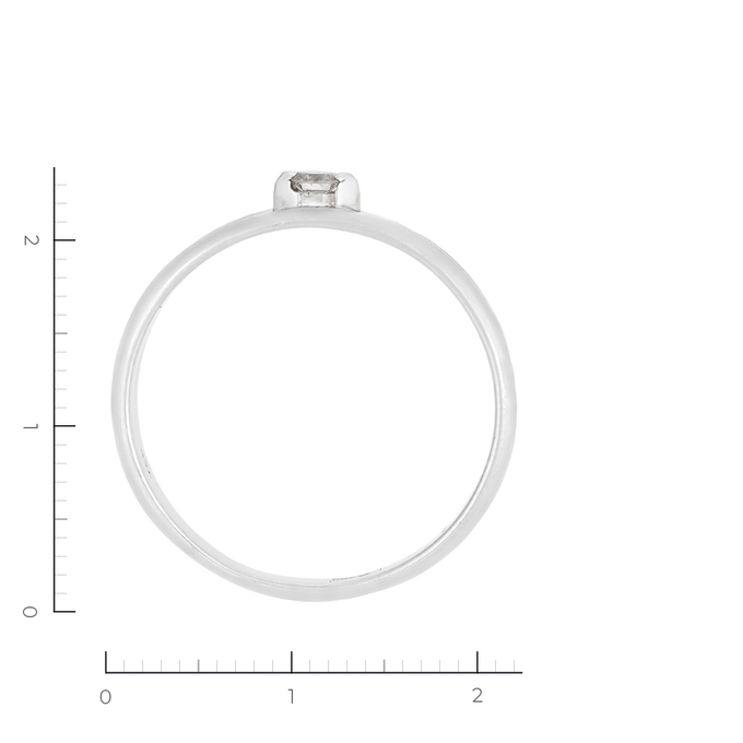Кольцо из белого золота 750 пробы c 1 бриллиантом, Л 7101 8673 за 50000