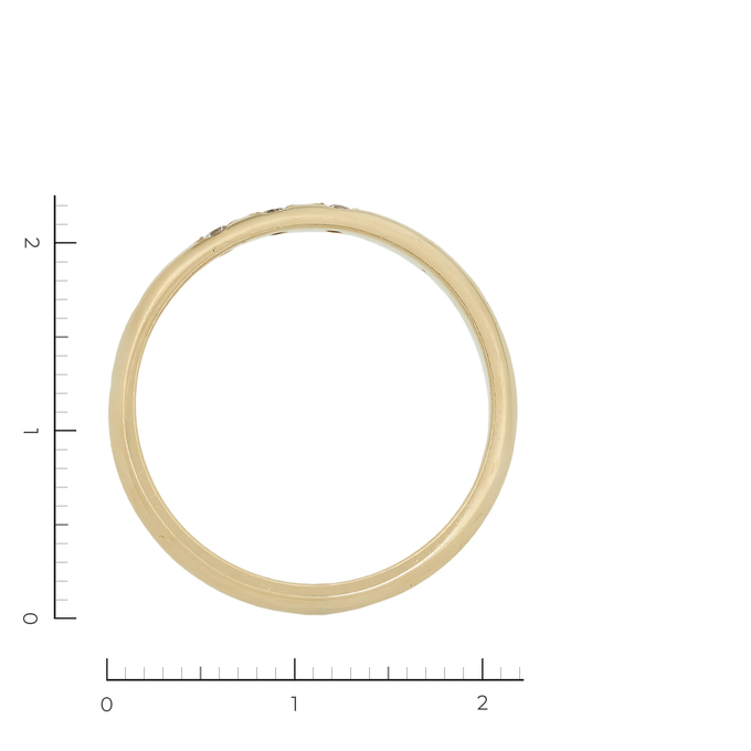 Кольцо из золота 585 пробы c 3 бриллиантами