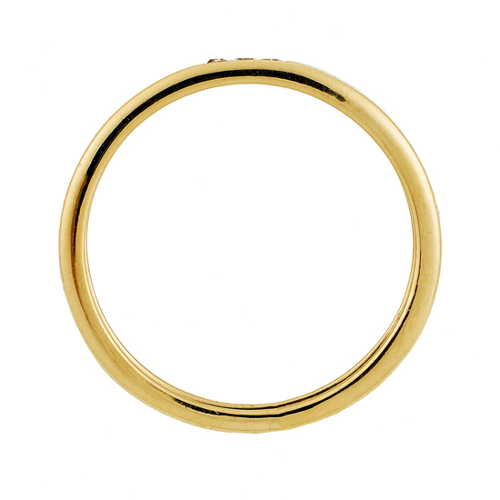 Кольцо из желтого золота 585 пробы c 9 бриллиантами, Л41063651 за 14700