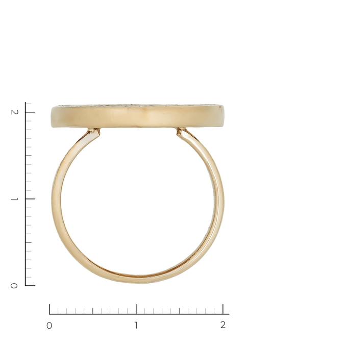 Кольцо из комбинированного золота 585 пробы c 57 бриллиантами, Л 1811 3873 за 79120