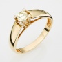 Кольцо из желтого золота 500 пробы c 1 бриллиантом Л54029573 фото 1