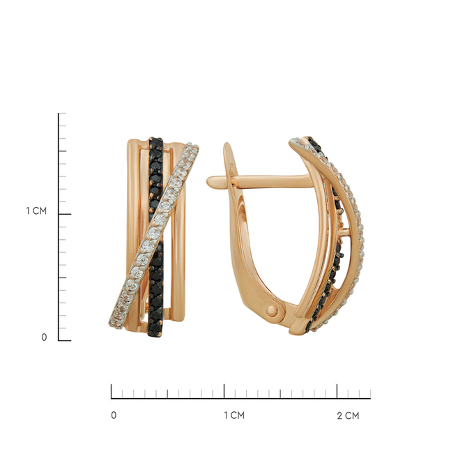 Серьги из золота 585 пробы c фианитами, К 0000 5647 за 31800