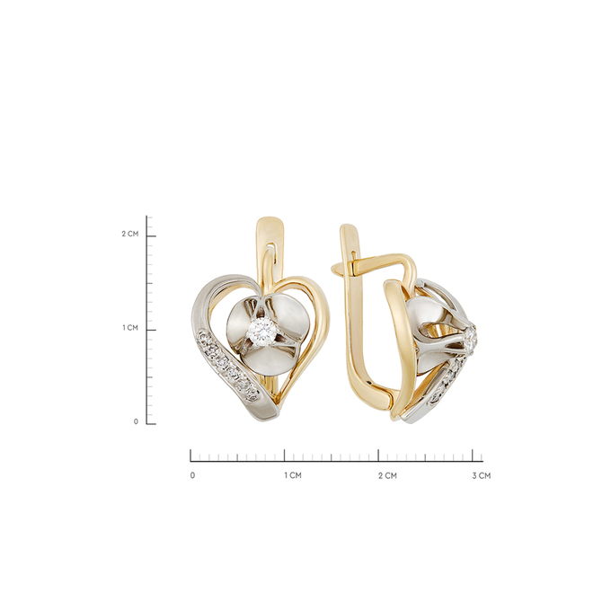 Серьги из золота 585 пробы c бриллиантами, К 0000 4128 за 85200