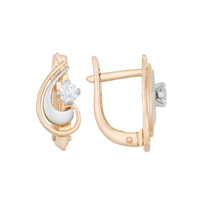 Серьги из золота 585 пробы c бриллиантами, К 0000 4985 за 59900