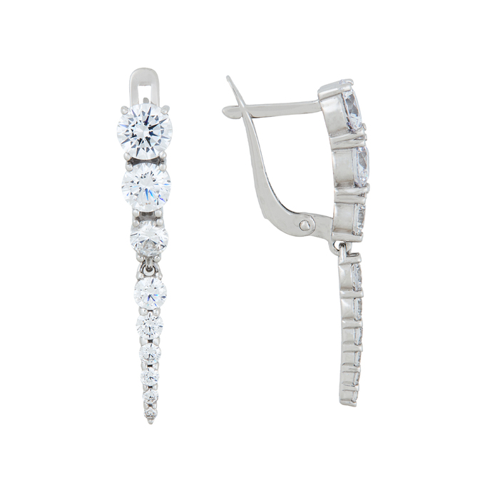 Серьги из золота 585 пробы c фианитами, Л 2810 9933 за 32800