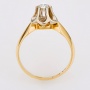 Кольцо из комбинированного золота 750 пробы c 1 бриллиантом Л28065633 фото 3