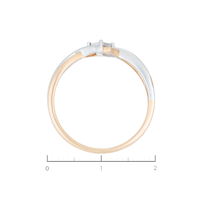 Кольцо из золота 585 пробы c 1 бриллиантом