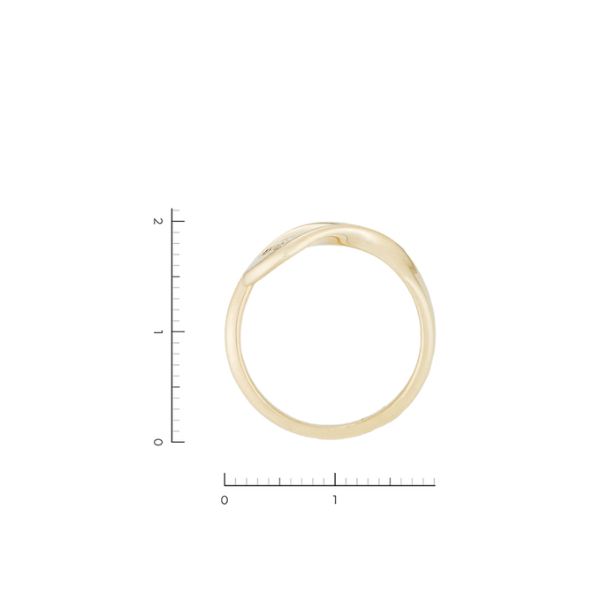 Кольцо из золота 585 пробы c 6 бриллиантами