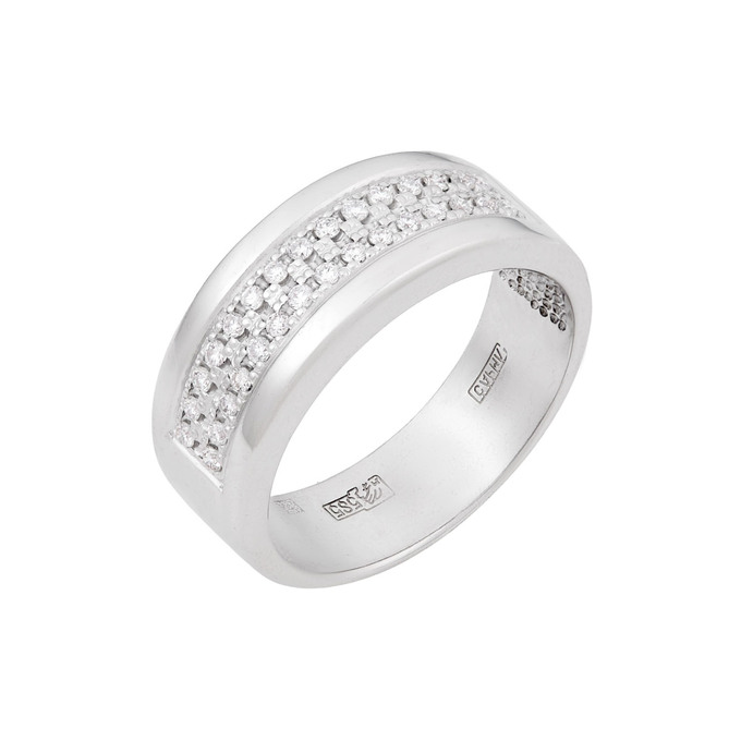 Кольцо из золота 585 пробы c бриллиантами