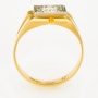 Кольцо из желтого золота 750 пробы c 5 бриллиантами Л22101221 фото 3