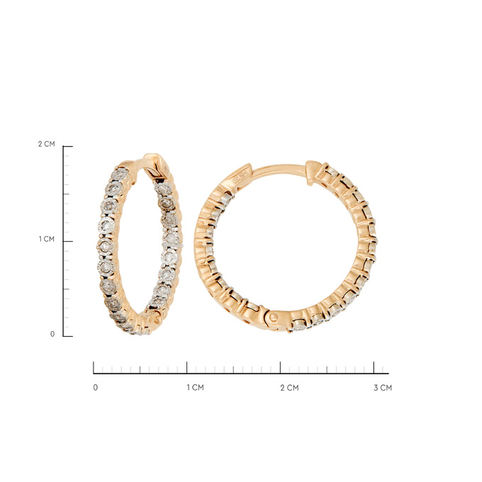 Серьги из золота 585 пробы с бриллиантами, Ц О007 3238 за 46800