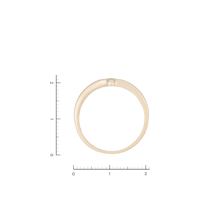 Кольцо из золота 585 пробы c 1 бриллиантом, Л 2409 4014 за 27000