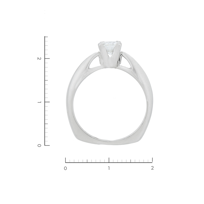 Кольцо из белой платины 950 пробы c 1 бриллиантом, Л 2809 3552 за 149000