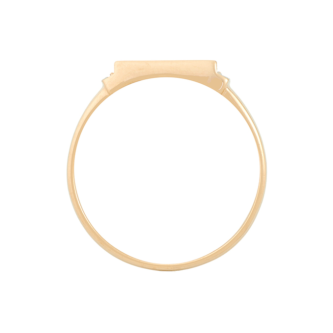 Кольцо из золота 585 пробы c синтетическим камнем и фианитами, Л 0617 0051 за 27920