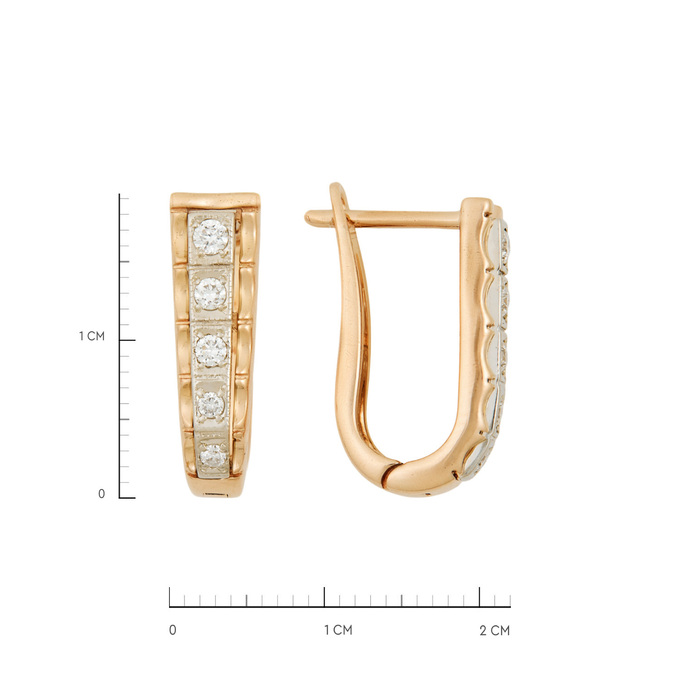 Серьги из золота 585 пробы с бриллиантами, Ц О007 3287 за 67200