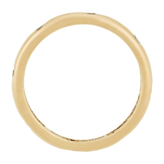 Кольцо обручальное из красного золота 585 пробы c 8 бриллиантами, Л41053942 за 20230