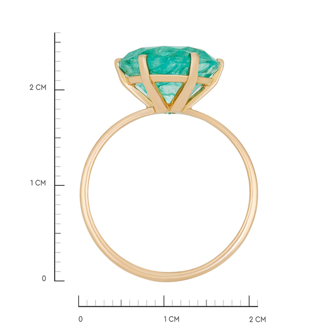 Кольцо из золота 585 пробы c изумрудом, Л 2811 7420 за 170000