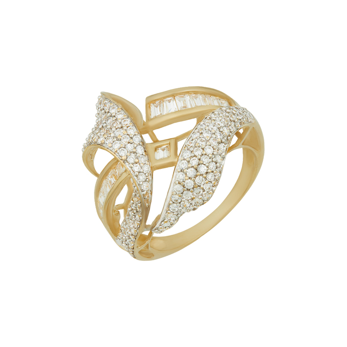 Кольцо из золота 750 пробы c фианитами