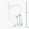 Серьги из белого золота 585 пробы c 2 топазами