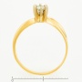Кольцо из комбинированного золота 585 пробы c 1 бриллиантом Л06113344 фото 4