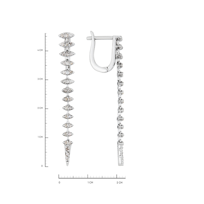 Серьги из золота 750 пробы c бриллиантами, К 0000 3390 за 54500