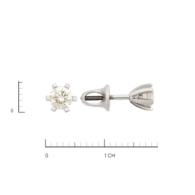 Серьги из золота 585 пробы c бриллиантами, Л 2811 0467 за 129000