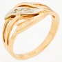 Кольцо из комбинированного золота 585 пробы c 3 бриллиантами Л06155664 фото 1