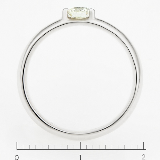 Кольцо из белого золота 585 пробы c 1 бриллиантом, Л60010619 за 52050
