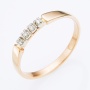 Кольцо из комбинированного золота 585 пробы c 4 бриллиантами Л06149302 фото 1