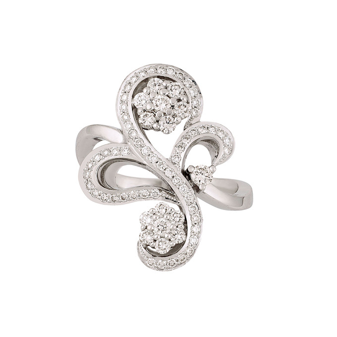 Кольцо из золота 585 пробы c бриллиантами