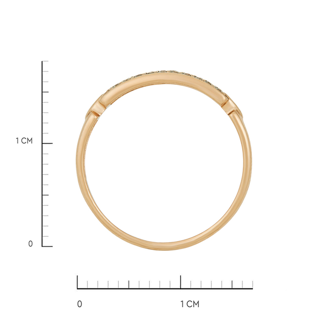 Кольцо из золота 585 пробы c фианитами, Л 1615 8845 за 11040