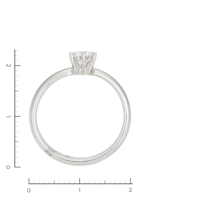 Кольцо из золота 750 пробы c 1 бриллиантом, Л 0908 1428 за 109000