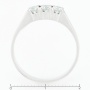 Кольцо из белой платины 950 пробы c 3 бриллиантами Л28073094 фото 4