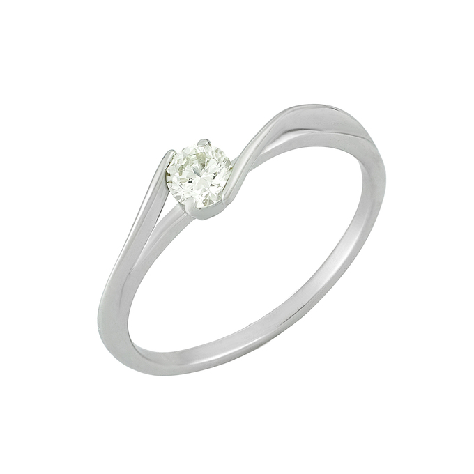 Кольцо из золота 585 пробы c бриллиантом