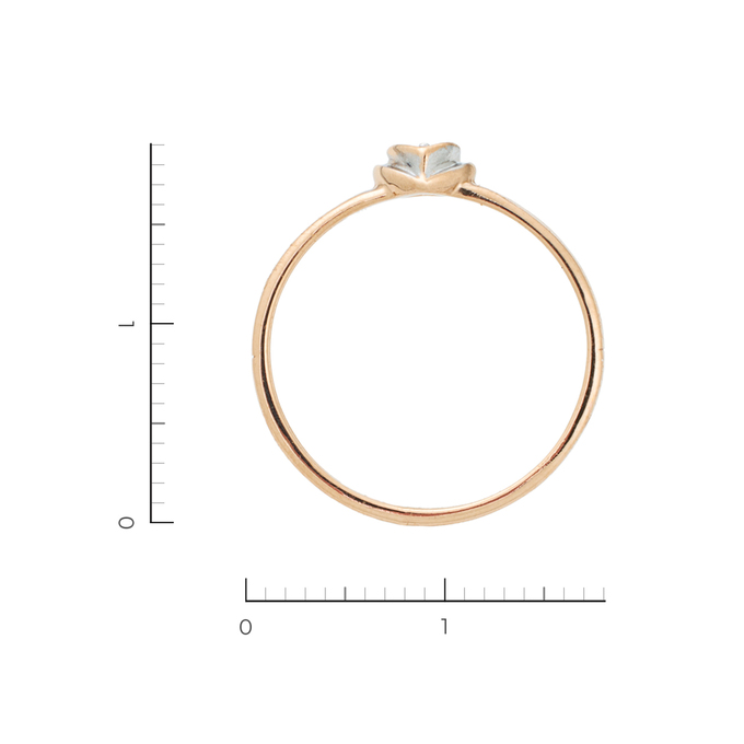 Кольцо из золота 585 пробы c 1 бриллиантом