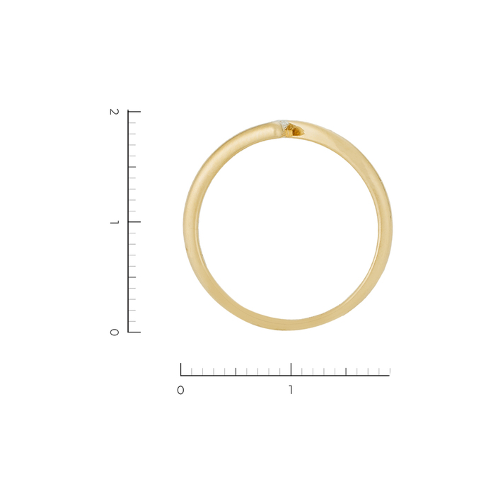 Кольцо из золота 585 пробы c 1 бриллиантом, Л 3909 6028 за 15920