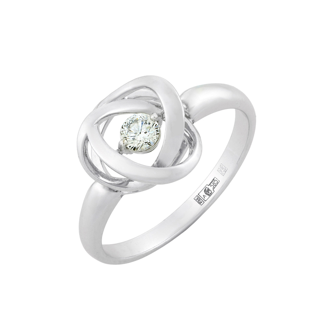 Кольцо из золота 585 пробы c бриллиантом, Л 1615 9150 за 49600