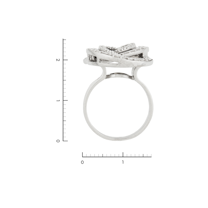 Кольцо из белого золота 585 пробы c 80 бриллиантами, Л 3706 0155 за 74500