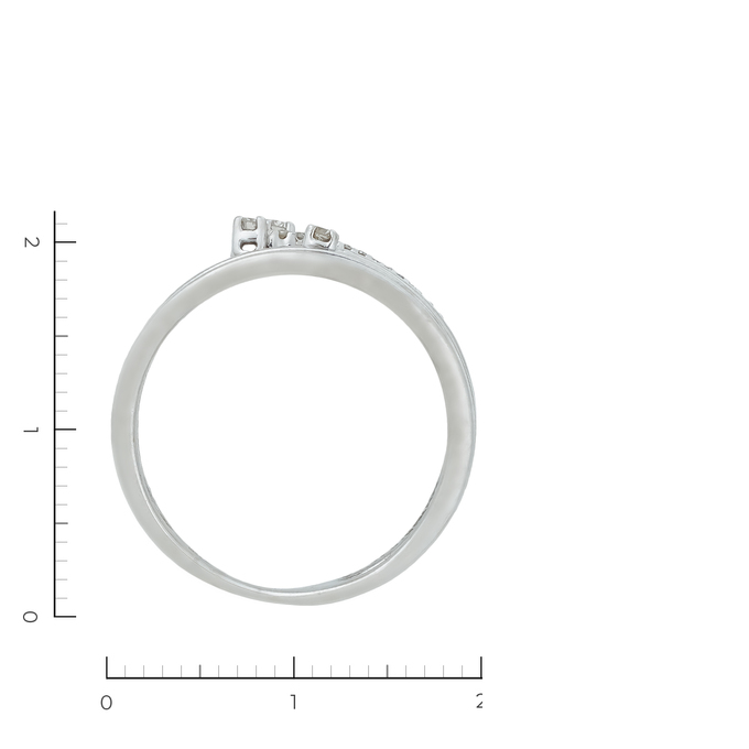 Кольцо из белого золота 750 пробы c 18 бриллиантами, Л 0514 2969 за 38430