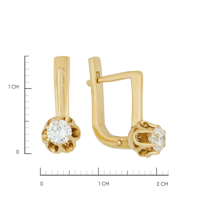 Серьги из золота 750 пробы с бриллиантами, Л 1116 7002 за 103000
