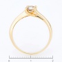 Кольцо из желтого золота 585 пробы c 1 бриллиантом Л28067526 фото 4
