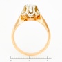 Кольцо из комбинированного золота 583 пробы c 1 бриллиантом Л11129452 фото 4